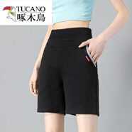 啄木鳥(niǎo)（TUCANO）夏季2025新款高腰寬松運動(dòng)褲顯瘦韓版新款女式休閑短褲 五分褲女 寶藍色 L