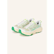 HOKA ONE ONE跑步鞋女士耐磨減震透氣防滑綠色點(diǎn)綴白色主體網(wǎng)眼結(jié)構(gòu)反光細(xì)節(jié) WEISS / NEONGR_N 37