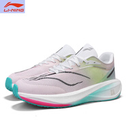 李寧1990李寧（LI-NING）跑鞋青少年飛電5C競(jìng)速碳板中考體測(cè)訓(xùn)練馬拉松男 龍雀飛電5c玫紫白-30 34