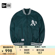 NEW ERA紐亦華MLB棒球NY夾克刺繡春秋男女情侶運動休閑外套 13546434-綠色 AS S