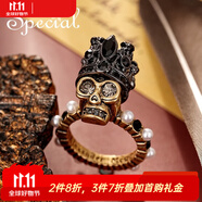 special歐美復古設計指環(huán)高級感冷淡風戒指暗夜ins風個性戒指 暗夜加冕