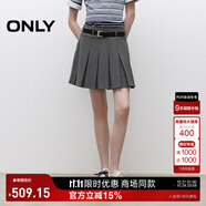 ONLY2025秋季新款學(xué)院風(fēng)A字顯瘦短裙百褶裙半身裙女|125116028 G03唄基黑色人字紋 L