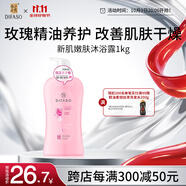 蒂花之秀 DIFASO玫瑰香型沐浴露1KG保濕凈膚持久留香家庭裝男女通用