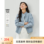 梵希蔓卡其色休閑時尚工裝風(fēng)短外套2025年春季新款寬松設(shè)計感上衣 M3976 藍色 L