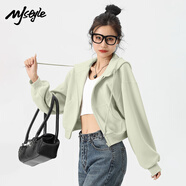 MJ STYLE插肩袖短款開(kāi)衫外套女2025年秋季寬松休閑百搭運動(dòng)風(fēng)學(xué)生長(cháng)袖上衣