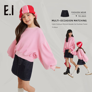 E.I童裝女童牛仔短裙秋裝韓版半身裙親子裝 牛仔藍 120