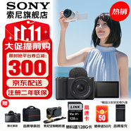 索尼（SONY）ZV-E10II E10二代 APS-C畫幅微單相機(jī) 創(chuàng)意外觀濾鏡 精準(zhǔn)對(duì)焦 小巧輕便ZV-E10M2 黑色套機(jī)【贈(zèng)128G卡+皮套+單肩包+屏保+座充】 官方標(biāo)配+原裝【電池+座充】