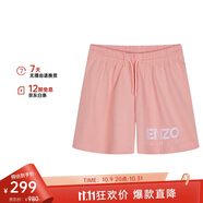 高田賢三（KENZO） 女童淺粉色棉質(zhì)刺繡休閑短褲 K14253 46G 6A 