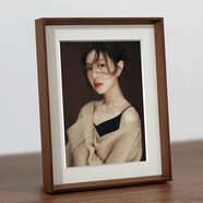 古今紅相框擺臺高級感定制六寸7寸八寸照片打印空框裝裱覆古實(shí)木相片框 胡桃色+高清洗照片+卡紙 A4【內裝21x29.7cm】橫豎可擺