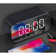 雅韻仕（YAYUSI）S2鬧鐘音箱音響線(xiàn)藍牙低音炮新款創(chuàng  )意床頭音箱 S5標準版黑色