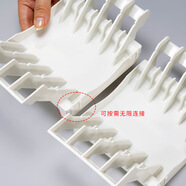 inomata日本進(jìn)口立式盤(pán)子收納架櫥柜內碟子分隔置物架廚房臺面餐盤(pán)瀝水架 【4個(gè)裝長(cháng)54.2cm】無(wú)限連接碗架