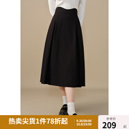 獨束大碼女裝復古優(yōu)雅通勤半身裙2024冬季新品通勤優(yōu)雅氣質(zhì)裙子 赫本黑 3XL (尺碼：5)