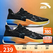 安踏（ANTA）KT3 team 籃球鞋男鞋湯普森耐磨水泥克星實(shí)戰(zhàn)靴防側(cè)翻運(yùn)動(dòng)鞋子男 【雙重緩震】基礎(chǔ)黑/碳灰-2 40.5