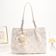 圣牌圣米洛今年流行包女士2025新款高端單肩大袋大容量通勤大手提袋 米白色