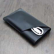 晗暢適用榮耀選66W快充移動(dòng)電源收納包12000毫安充電寶保護皮套 黑色能收納線(xiàn)