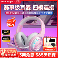 漫步者（EDIFIER）G30S 雷霆版頭戴式無(wú)線藍(lán)牙耳機(jī)頭戴式雙模游戲多平臺(tái)兼容電腦網(wǎng)課辦公會(huì)議電競(jìng)吃雞耳麥聽聲辨位 電競(jìng)粉升級(jí)版【G30無(wú)線四模鏈接】