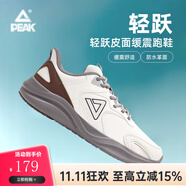 匹克跑步鞋男態(tài)極輕逸革面運(yùn)動(dòng)鞋防潑水跑鞋秋冬新款男鞋休閑運(yùn)動(dòng)鞋男 帆布白色/深灰 40