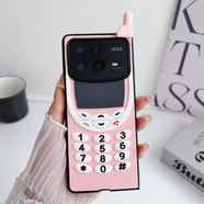 奇立彩創(chuàng  )意個(gè)性諾基亞游戲機適用小米MIXFlip手機殼折疊屏榮耀MagicVFlip保護套立體浮雕小米mixfold4防 粉色大哥大立體浮雕 小米MIXFlip