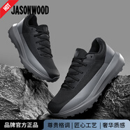 JASONWOOD品牌輕奢男鞋秋冬高品質(zhì)輕便透氣徒步鞋增高登山鞋休閑鞋子男340 黑灰【高端男鞋】 39
