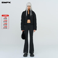 SMFK極限運(yùn)動(dòng)絨感塑身喇叭褲UP025BK/LGK運(yùn)動(dòng)熱感修身微喇長(zhǎng)褲 荒野黑 S