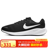 耐克NIKE跑步鞋男子緩震寬版REVOLUTION 7運動鞋F(xiàn)B8501-002黑白42