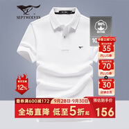 七匹狼短袖T恤男士T恤時(shí)尚中青年翻領(lǐng)商務(wù)休閑小狼標(biāo)刺繡Polo男裝