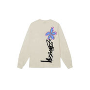 斯圖西（stussy）STU春秋款美潮秋季斯圖圖西三葉草印花長袖印花情侶同款長袖小眾 杏色 M