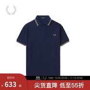 Fred Perry男士POLO衫2025夏季商務(wù)短袖重磅麥穗多彩T恤M3600 Y59/深藍(lán)色 M