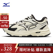 美津濃（MIZUNO）【RACER S 1.0】軟底輕便運(yùn)動(dòng)跑步鞋男女同款緩震透氣休閑慢跑鞋 03/熊貓色 38.5 (245mm)