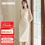 ROEYSHOUSE羅衣修身高級(jí)感無(wú)袖連衣裙秋季新款通勤收腰包臀裙子女10986 杏色 M （建議拍前聯(lián)系客服確認(rèn)哦）