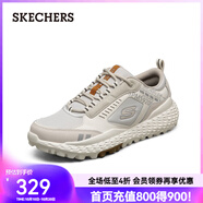 斯凱奇（Skechers）運(yùn)動(dòng)鞋子男子皮革質(zhì)感網(wǎng)面透氣復(fù)古休閑防震百搭潮酷耐磨 乳白色/OFWT 42.5