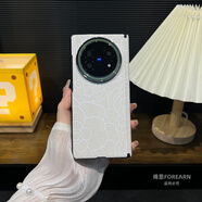 FOREARNvivo XFold5手機(jī)殼vivoxfold5折疊屏保護(hù)套山茶花中軸超薄后殼外全包防摔男女新款磨砂高級感簡約 vivo XFold5浮雕山茶花中軸后殼磁吸丨白色