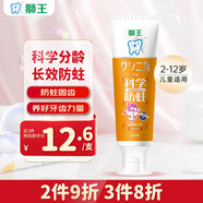 獅王（Lion）齒力佳兒童科學(xué)防蛀牙膏2-12歲（蜜柑）50g含木糖醇防蛀牙固齒