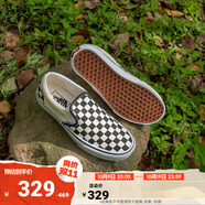 VANS范斯官方 經(jīng)典款Slip-On黑白棋盤格經(jīng)典一腳蹬鞋帆布鞋低幫 黑白棋盤格 38.5