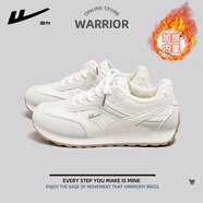 回力女鞋加絨徳訓鞋女2025冬季新款加厚保暖棉鞋女百搭潮流情侶阿甘鞋 米/淺灰 【尺碼偏小，建議拍大一碼】 42 男碼