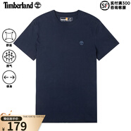 Timberland添柏嵐短袖男半袖夏季戶(hù)外運動(dòng)通勤休閑修身打底衫純棉t恤男A2EKJ 寶藍色 建議拍大一碼/A2EKJZ02 L (180)