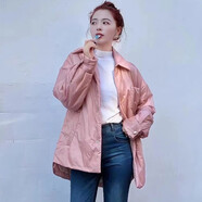 阿瑪施哥弟商場(chǎng)同款2025年秋冬寬松新雪麗棉衣外套女保暖棉服5400658 粉紅色 均碼 M