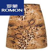 羅蒙皮絨半身裙女2026秋冬新款女裝包臀短裙高腰顯瘦拉鏈A字純色裙子 黃色老虎紋 S
