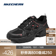 斯凱奇（Skechers）機(jī)甲鞋春夏情侶時(shí)尚運(yùn)動(dòng)鞋復(fù)古潮流老爹男鞋子 237234 黑色/紅色/BKRD 39.5