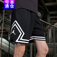 耐克（NIKE）短褲運動褲男士褲子2025夏季戶外休閑籃球健身跑步男士超薄五分褲 DX1488-010黑色JORDAN籃球 2XL 建議身高180-190體重170-190