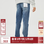 杰克·瓊斯（JACK&JONES）男裝修身牛仔褲男彈性品牌男褲休閑高檔潮流四季款寬松直筒褲子 135中藍(lán)牛仔 略偏大，卡碼拍小 31 175 W31/L30