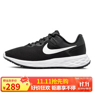 耐克NIKE女跑步鞋REVOLUTION6運(yùn)動(dòng)鞋DC3729-003黑白35.5