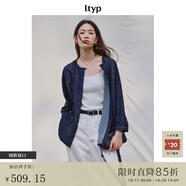 旅途原品ltyp 文藝隨性牛仔廓型薄外套 輕中式休閑上衣女秋季新款 深海藍-環(huán)保水洗 S