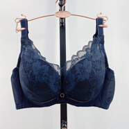 IJVF斷碼奧麗儂內衣小胸中厚聚攏AB杯上托女胸罩小胸顯大文胸 OW8720暗夜藍 80B