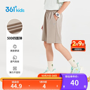 361°童裝 兒童短褲夏季男女童運(yùn)動彈力透氣梭織五分褲 草160