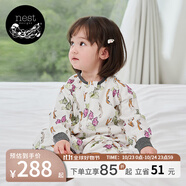 nest designs嬰兒睡袋嬰幼兒兒童竹棉紗布寶寶分腿防踢被四季通用 葡萄樹下-四層（（建議室溫24-26℃） 90碼(建議身高80-90cm)年齡1.5-2歲