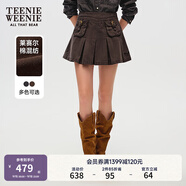 Teenie Weenie小熊半身裙女2025春夏新款潮流甜酷辣妹風(fēng)牛仔短裙 深灰色 S 160