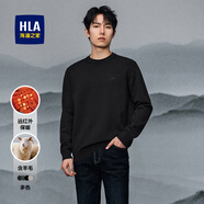 海瀾之家（HLA）毛衣男保暖長袖針織衫男圓領(lǐng)套頭內(nèi)搭打底衫男含羊毛舒適毛衫男 黑色29 -含羊毛/抑菌/遠(yuǎn)紅外保暖 L /175/92A