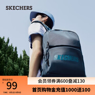 斯凱奇（Skechers）雙肩包男女同款學(xué)生經(jīng)典紅色書包時(shí)尚大容量休閑運(yùn)動(dòng)旅行通勤背包 藏青色/002Z