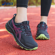 asics亞瑟士女鞋輕量跑步鞋秋季新款愛世克斯專業(yè)慢跑鞋子女透氣運動鞋 黑灰色/粉色 40